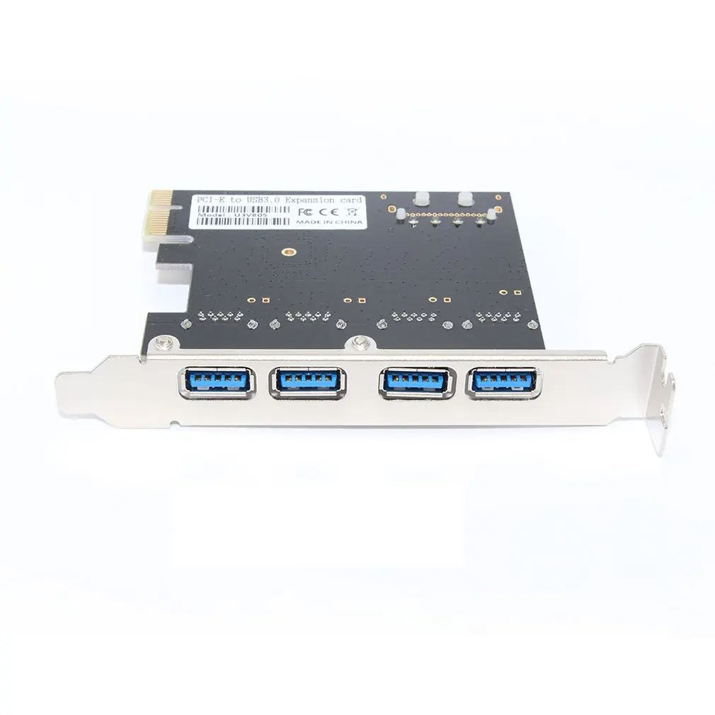 1 шт. настольный компьютер Usb3.0 плата расширения четыре порта Pci-E к Usb3.0 карта расширения адаптер Usb3.0Hub