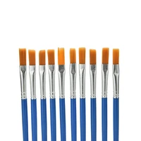 10pcsset watercolor gouache paint brushes round pointed tip nylon hair painting brush set art supplies