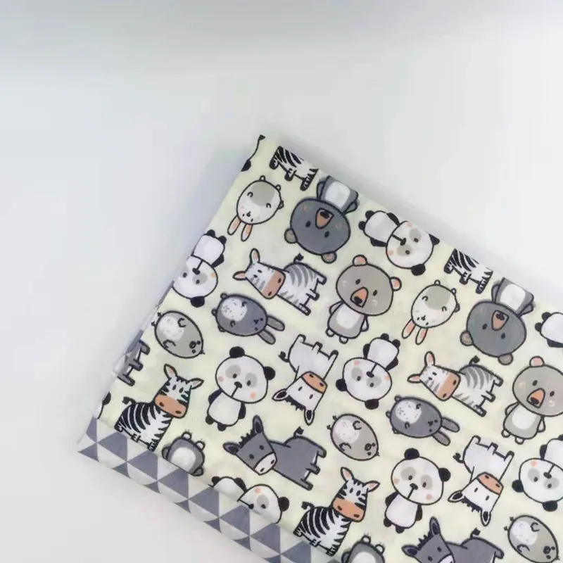 Милая хлопковая саржевая ткань с принтом животных DIY для шитья в стиле пэчворк
