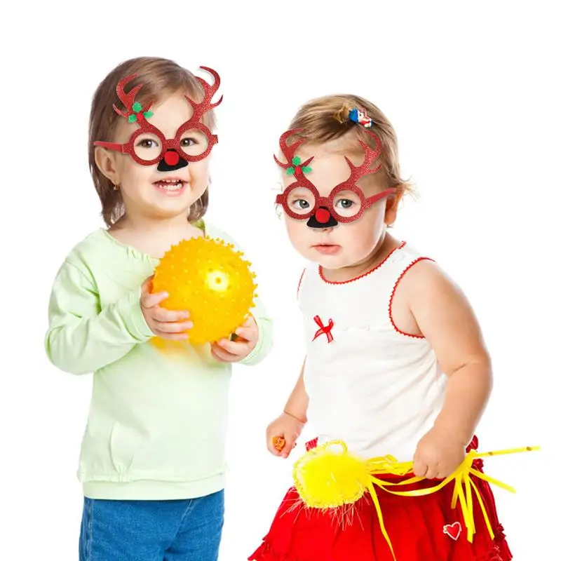 Рождественские очки новинка Длинные роговые рога для вечеринки фоторамка