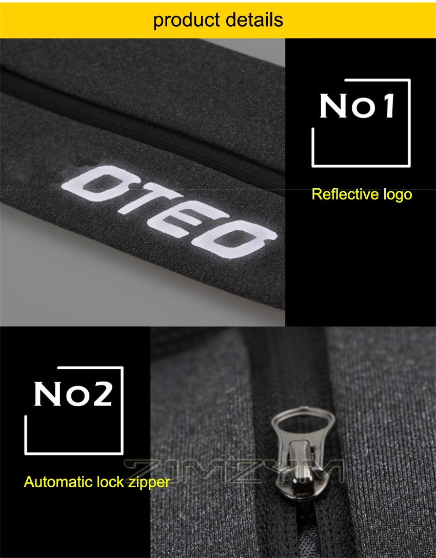 

1PC Elastic Waistband Sport Bag Double Zipper Pocket Waist Bag Running Gym Yoga Waist Belt Pack Mobile Phone Wasit Wallet