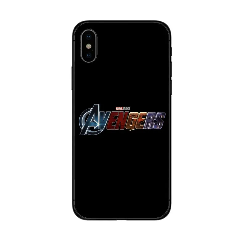 Чехол для телефона Marvel Avengers Shield из черного силикона apple iphone 5 6 5s X 7 8 6S PLUS SE XR XS MAX