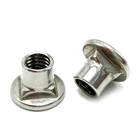 Защитные противоугонные гайки M6, Шаговая круглая гайка из нержавеющей стали 201304 с квадратным желобом, B045