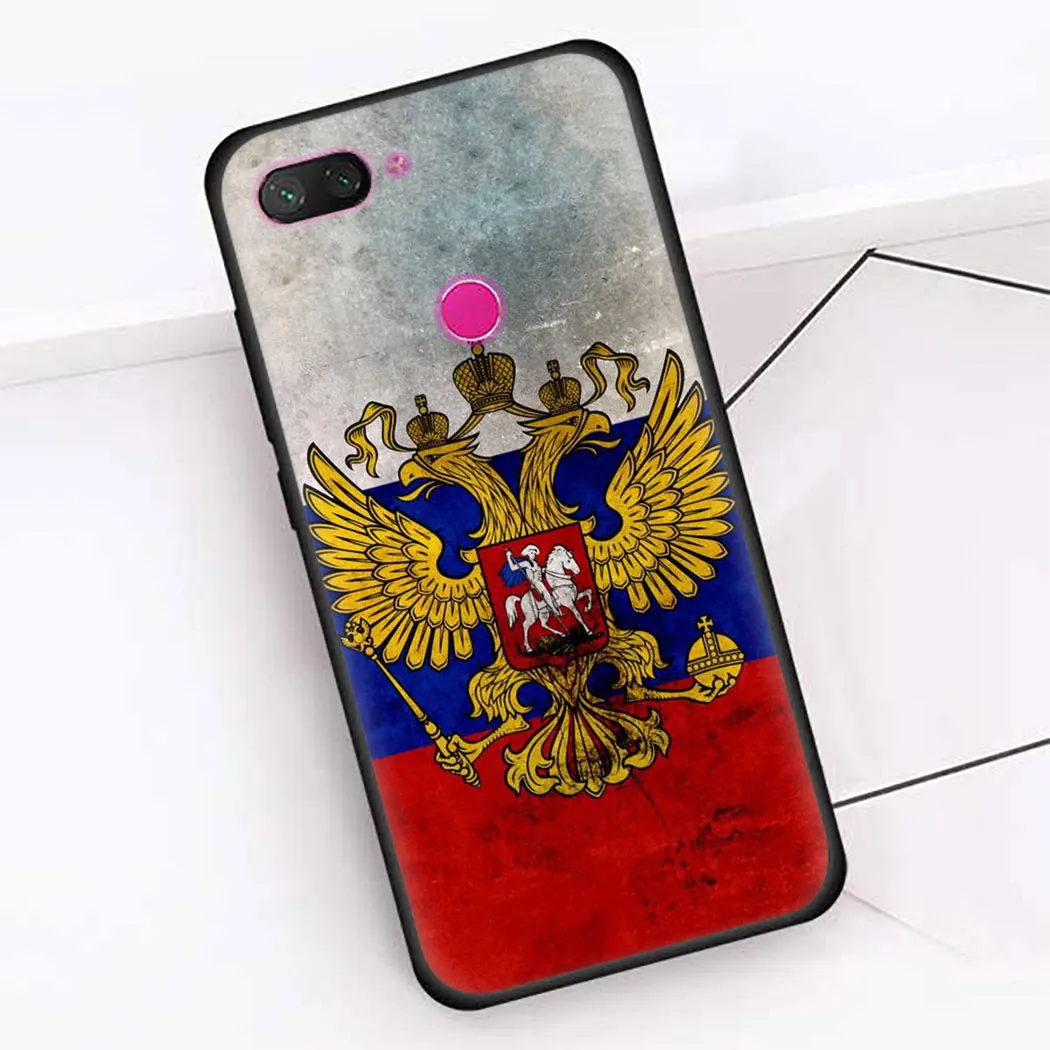 Мягкий силиконовый чехол для телефона Redmi Note 5 6 7 8 Pro 5A 8T Prime 4X K30 Poco X2 черный с флагом