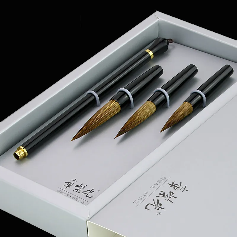 

Calligraphy Brush Set Metal Penholder Brush Pen Style Chinese Calligraphy Painting Drawing Regular Script Writing Brushes Set
