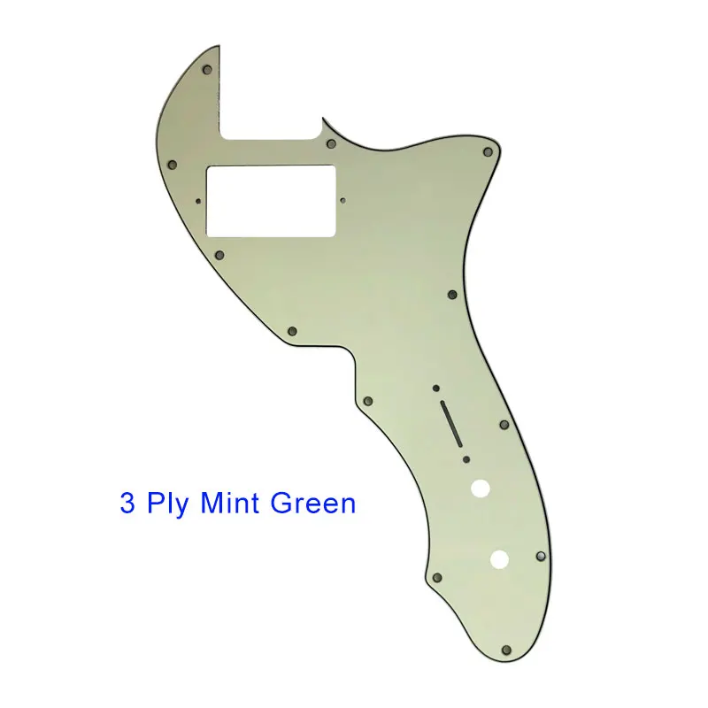 

Pleroo Guitar Parts For 12 Hole Screws US Tele 69 Thinline Guitar Pickguard With PAF Humbucker Scratch Plate