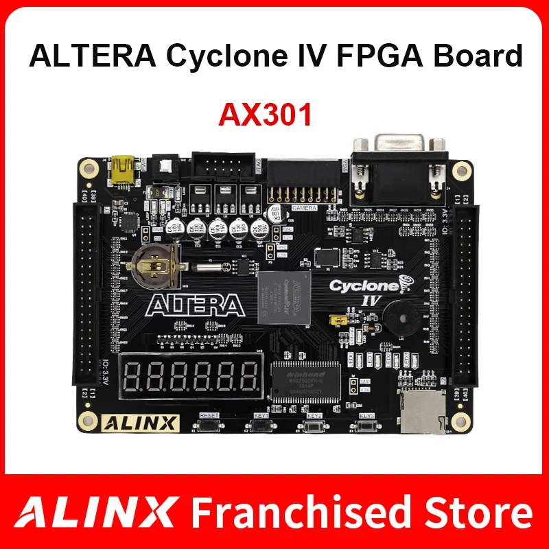 Купи ALINX AX301: ALTERA CYCLONE IV EP4CE6 FPGA макетная плата управления начальным уровнем за 3,901 рублей в магазине AliExpress