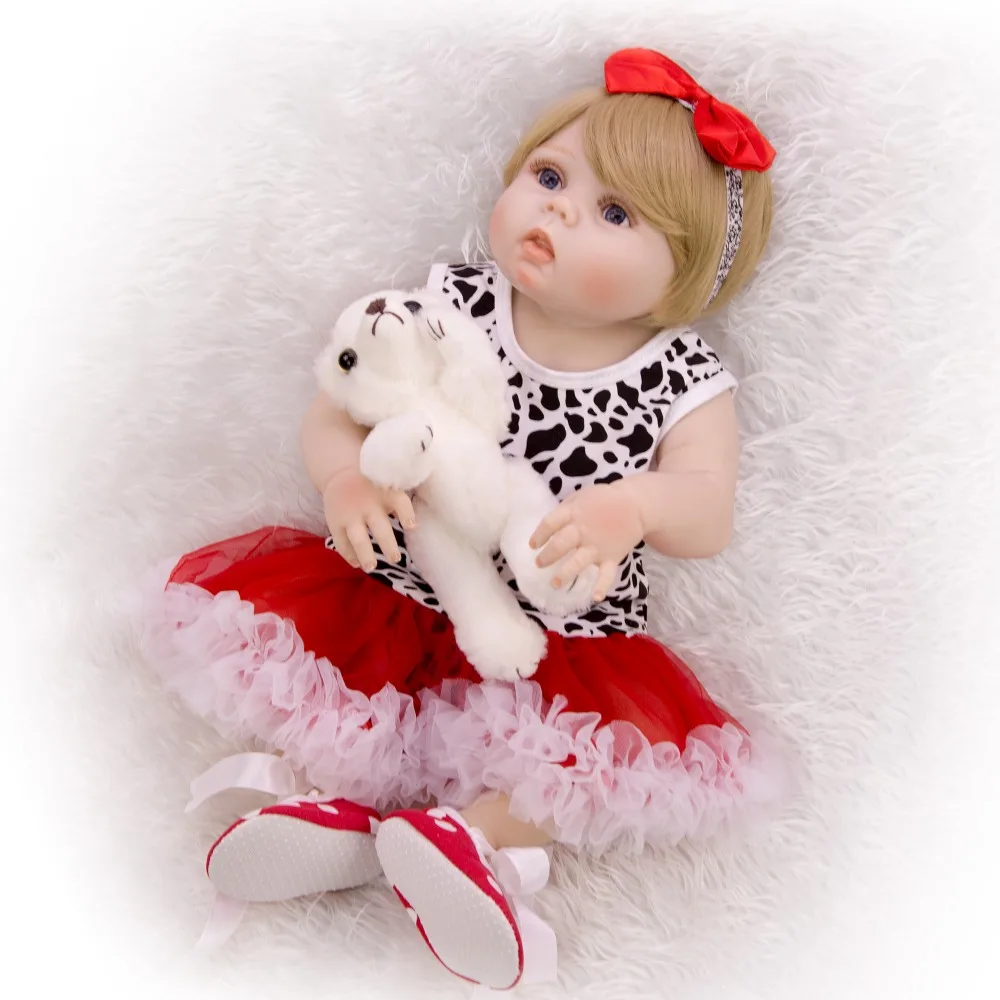 Модные детские силиконовые виниловые куклы Rebron 55 см bebe для новорожденных