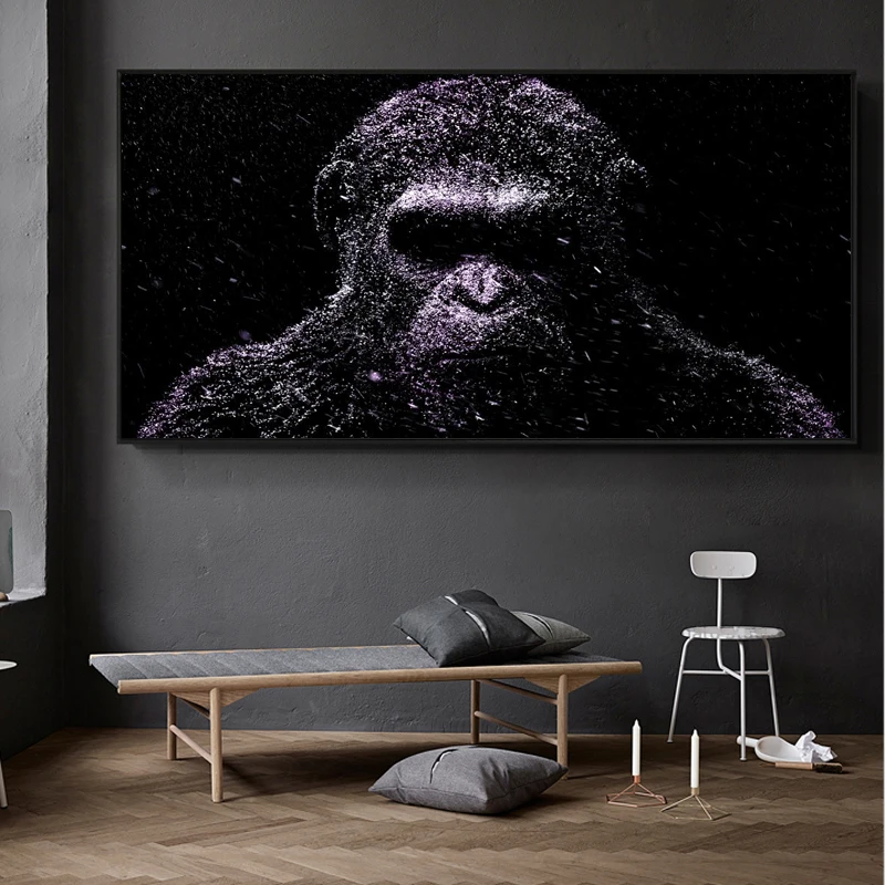 Настенное художественное оформление фотообои черного цвета для детской комнаты