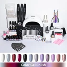 ROSALIND маникюрный набор, популярный набор гель-лаков для ногтей с УФ-светодиодный сушилкой для ламп, Полупостоянный набор инструментов для ногтей