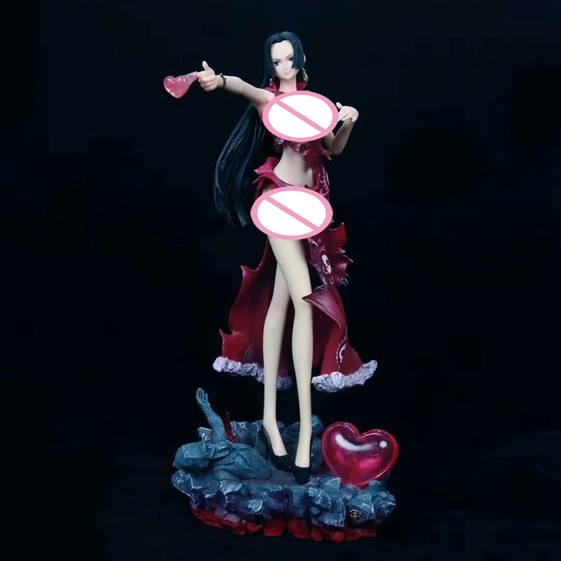 New Figure Toll Nico Robin Qiwuhai Can Emit Light Statue Red Dress Gentleman Version 35cm PVC Action Figures Doll Toy for Gifts