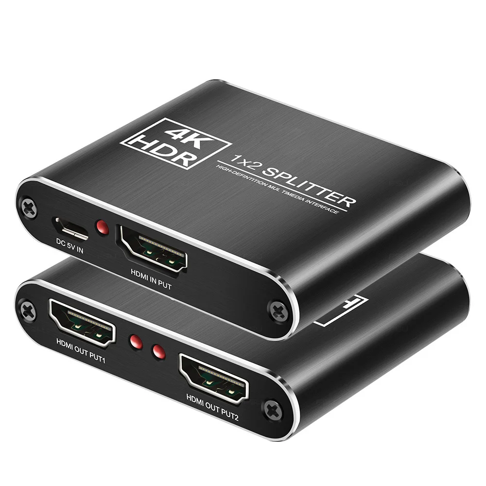 HDCP 4K HDMI совместимый разделитель Full HD видео адаптер 1x2 разделение 1 вход 2 выхода