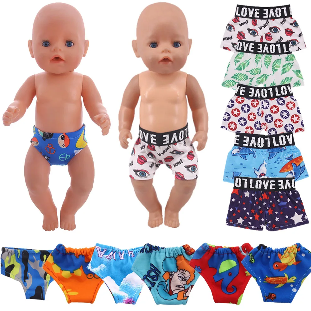 Кукольная одежда дешевые Мультяшные трусики для 18-дюймовых американских и 43 см