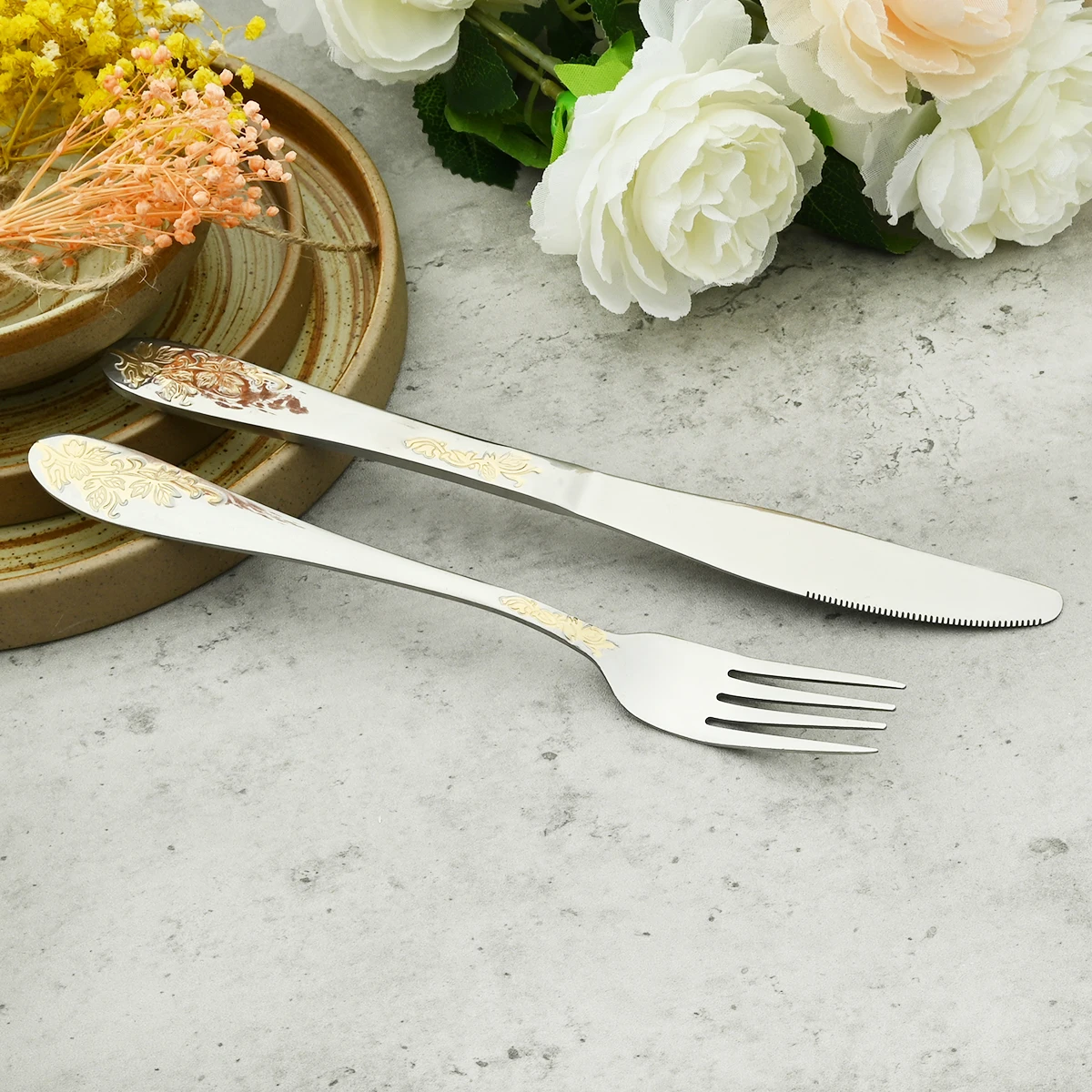 Набор столовых приборов из нержавеющей стали 4 шт./набор нож вилка ложка столовая