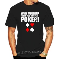 new poker t shirt funny casual spring autumn o neck cotton personalized male pattern famous shirt