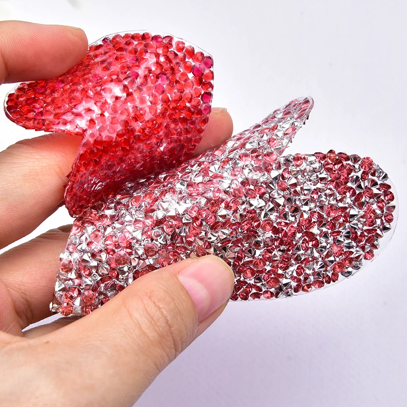 Бесплатная доставка 25 шт./лот красное сердце исправления горный хрусталь мотив