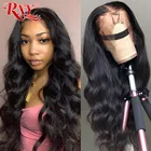 Парик RXY с предварительно выщипанной плотностью 250, парики из человеческих волос для черных женщин, бразильские волнистые волосы 13x4, парики на сетке спереди 4x4, парик на сетке