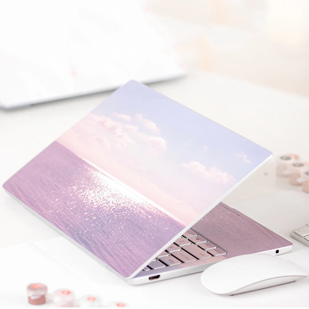 

ABC Laptop Skin Sunset Ocean Sky Laptop Decorative Stickers for Macbook Air Xiaomi Lenovo Hp15 Acer Vinyl Sticker Keyboard