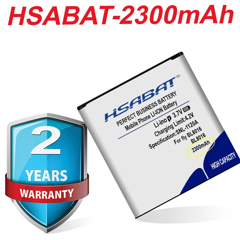 HSABAT топовый бренд 100% новый аккумулятор 2300 мАч для FLY BL8016 в наличии|Аккумуляторы