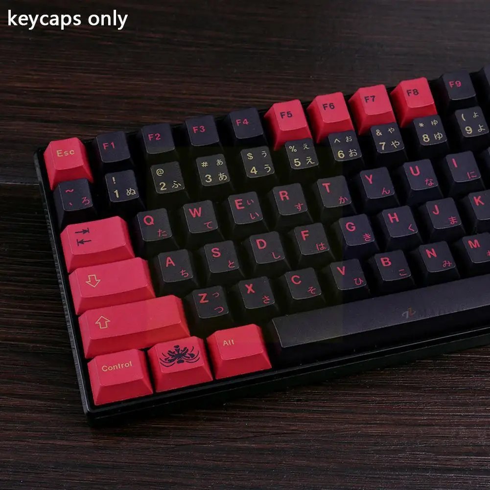 

For Gmk129 Pbt-bian Flower Personalized Cap W1c8 64/84/980 Adaptation Gmk Layout Higanbana Height Cap K5v4