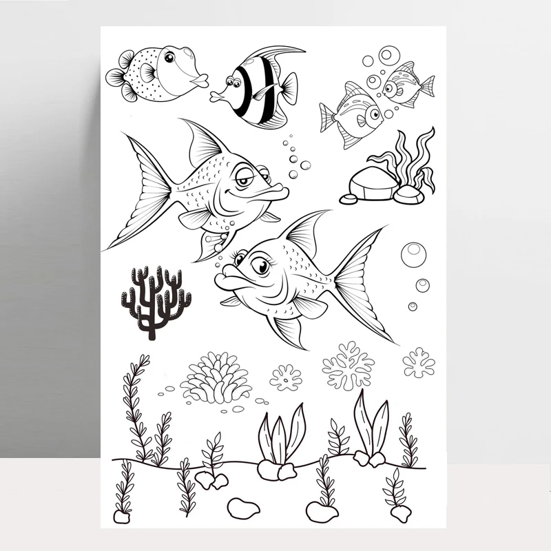 

ZhuoAng Big Octopus Clear Stamp for DIY Scrapbooking/Photo Album Decorative Card Making Clear Stamps Supplies