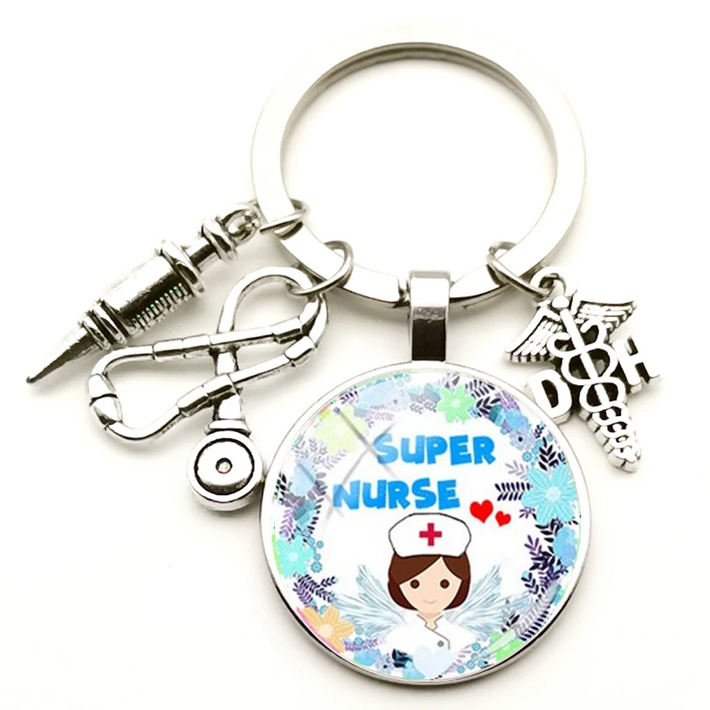 Новинка креативный докторский Сувенирный брелок шприц стетоскоп стеклянный