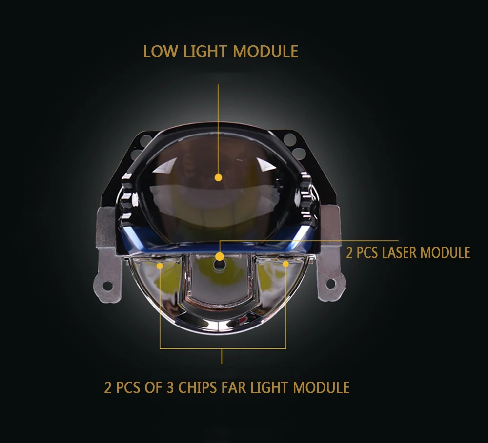 2 5 дюймовый Bi LED лазерный проектор линза фара 12 В 30000k 6000K 100W Автомобильный