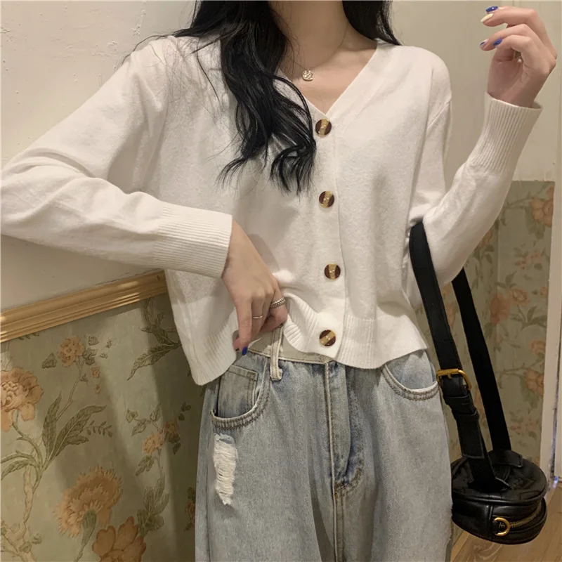 Женский вязаный кардиган с длинным рукавом тонкая Солнцезащитная куртка во