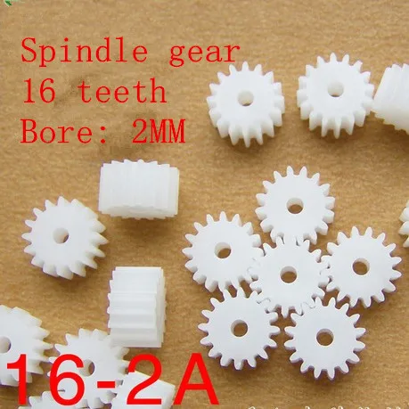 

free shipping 16 2mm gear plastic gear diy accessories motor spindle gear 162a