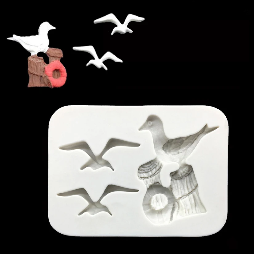 

Силиконовые формы чайки 3D, помадка, торт, шоколадные конфеты, желе, силиконовые инструменты для украшения