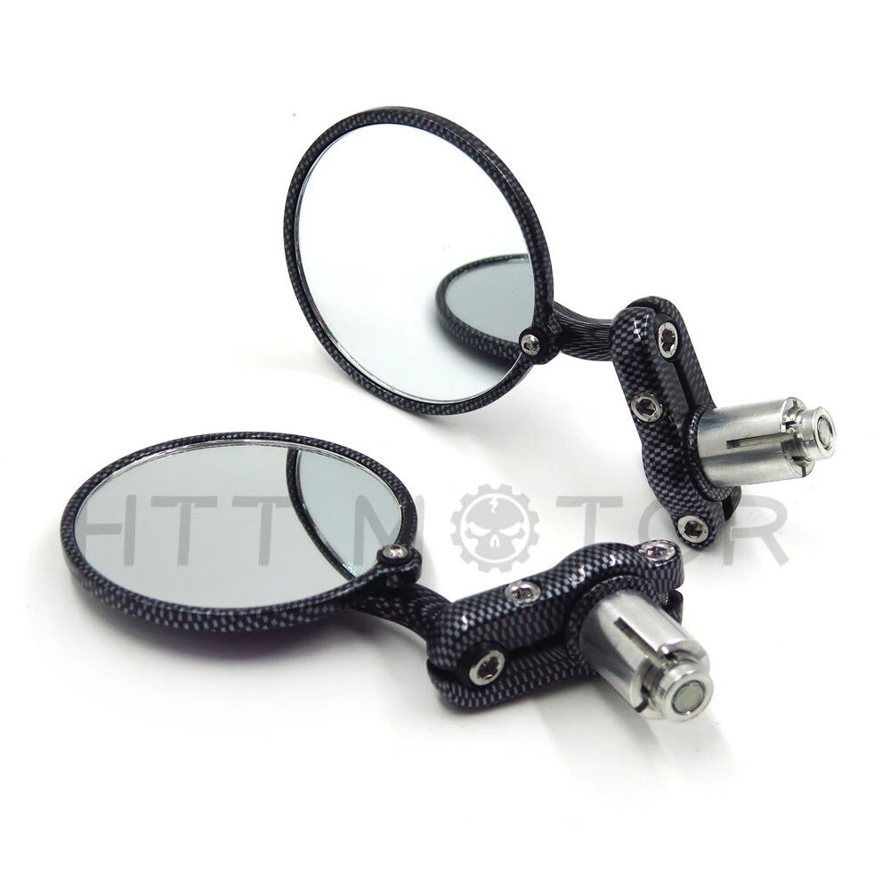 

Free Shipping 1Pair 7/8" 22mm Aluminium Motorcycle Round Rear View Handle Bar End Side Mirrors Aftermarket Motorcycle Parts