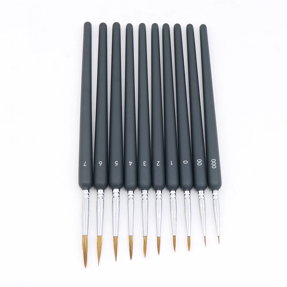 Extra fine weasel hair Hook line pen watercolor soft oil painting Hand Painted 00000 brush gouache acrylic stroke | Дом и сад