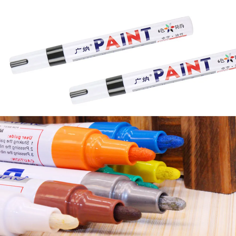 

12 Kinds of Colors Paint Marker Pen Fade-proof Car Tyre Tire Tread Permanent Paint Marker Graffti Oily Macador Caneta Stationery