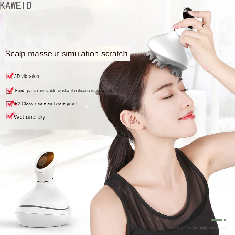

Electric Scalp Massager Portable Head Scratcher with Tissue Kneading Nodes Stress Release Massager for Muscles Shoulder Calf