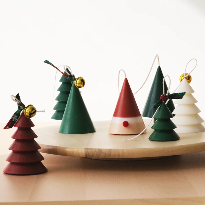 DIY 3D Рождественская елка пластиковая акриловая Форма для изготовления свечей