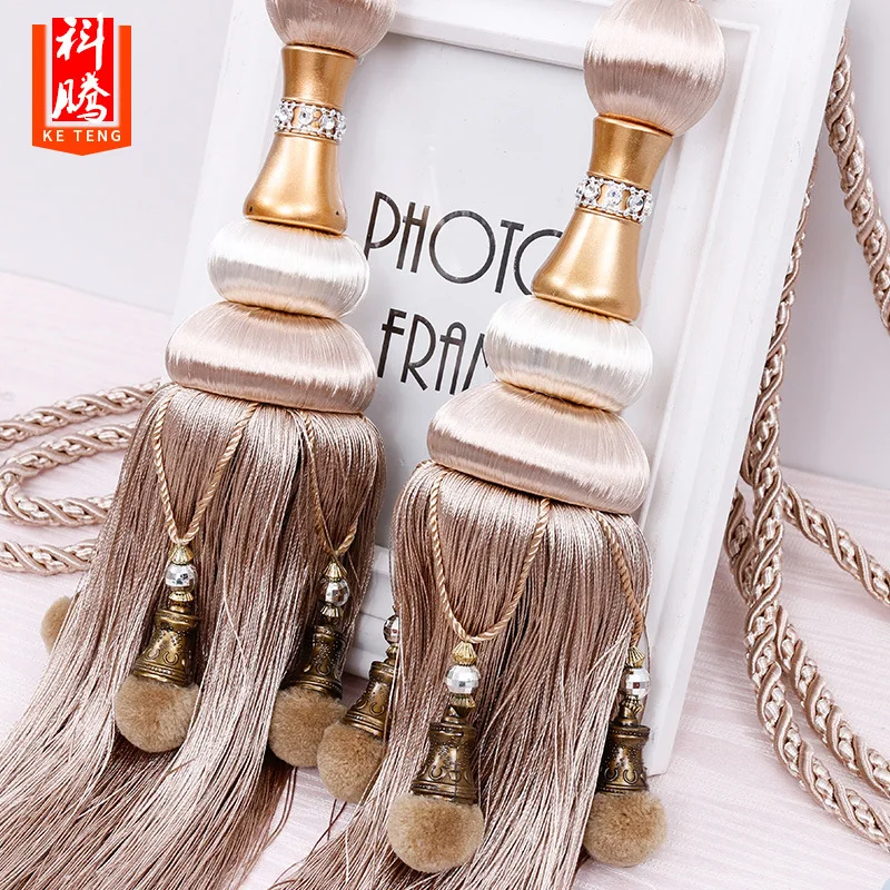 

2 Pcs Curtain Decorative Accessories Tassel Tiebacks Curtain Holder Hanging Ball Curtain Strap Living Curtain Hanging Holder