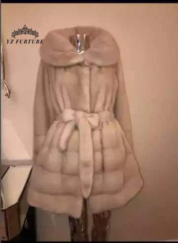 80 см длинные 100% новое пальто из натурального меха женские зимние сапоги с мехом
