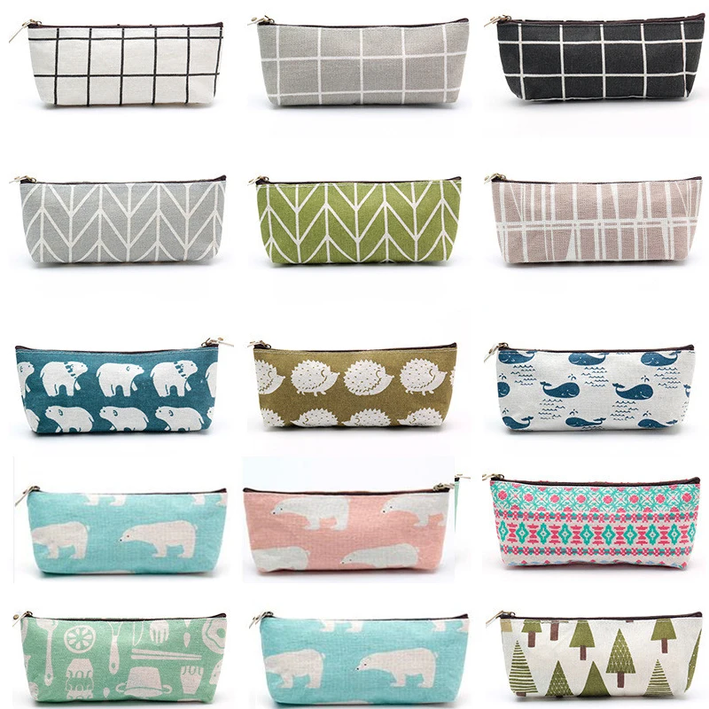 

Women Small Cosmetic Bag Organizer Set Cute Travel Makeup Bag Girl Lipstick Brush School Pencil Bag Case Pouch Purse