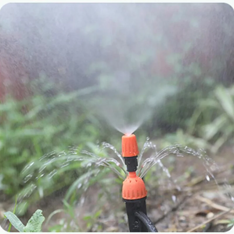 

2 Way Adjustable Irrigation System Garden Water Spray Dripper Misting Nozzle Sprinklers Drip Gardening Watering Kits
