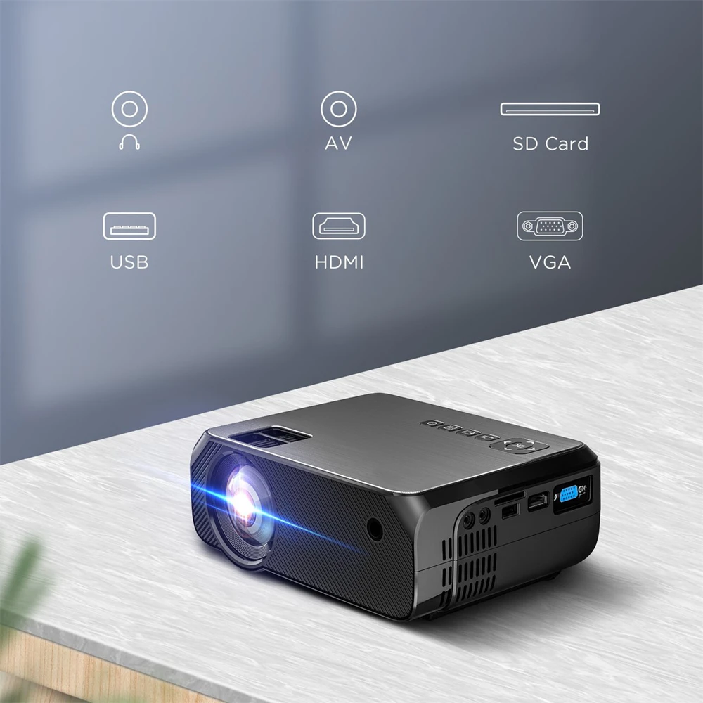 VCHIP GC555 4K Projector Protable projector 1080P mini Proyector For Home Theater 3D WiFi Portable Media Player Christmas gift |