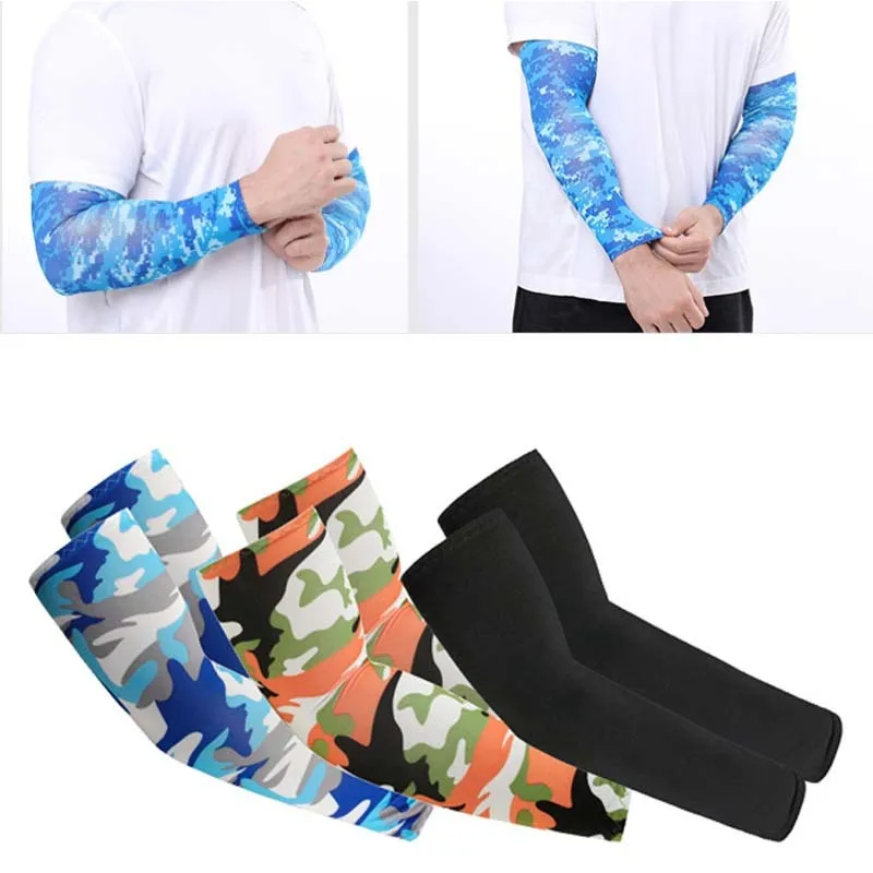 2pcs/set Unisex UV Protection Running Arm Sleeves Basketball Elbow Pad Fitness Armguards Cycling Outdoor  Protective Sleeves