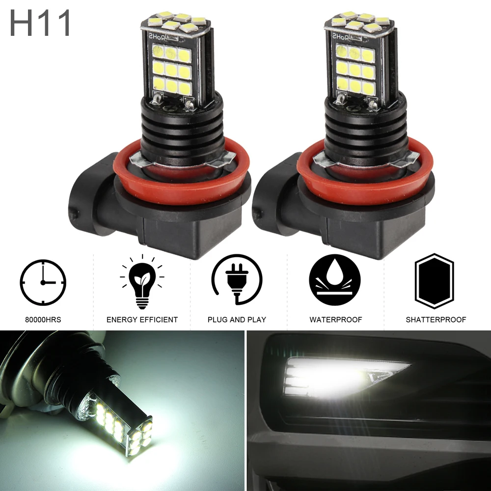 Автомобильный противотуманный светильник 2 шт./лот 24 Вт 6000K 2400LM H8/H9/H11