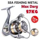 Рыболовная катушка для спиннинга 1000-7000, цельнометаллическая, с односторонним подшипником