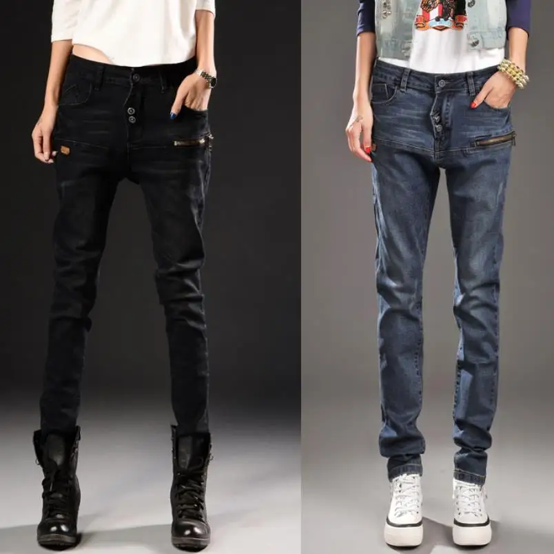 Новинка модные женские джинсы повседневные хлопковые сексуальные шаровары|fashion