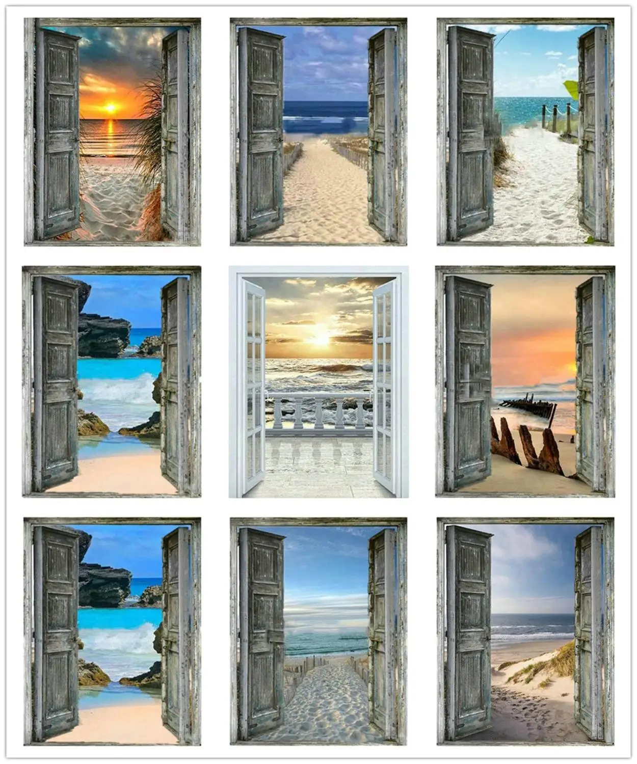 ARTBACK 12 стилей 5d алмазная картина дверь заката моря пейзаж Алмазная вышивка 3d