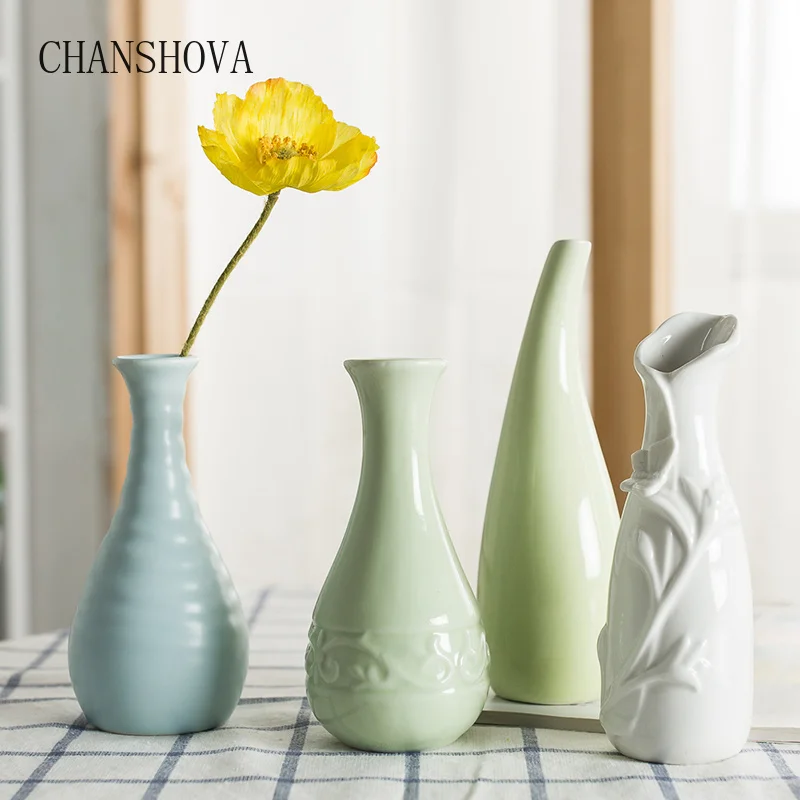 Керамическая маленькая ваза с цветочной композицией китайские украшения