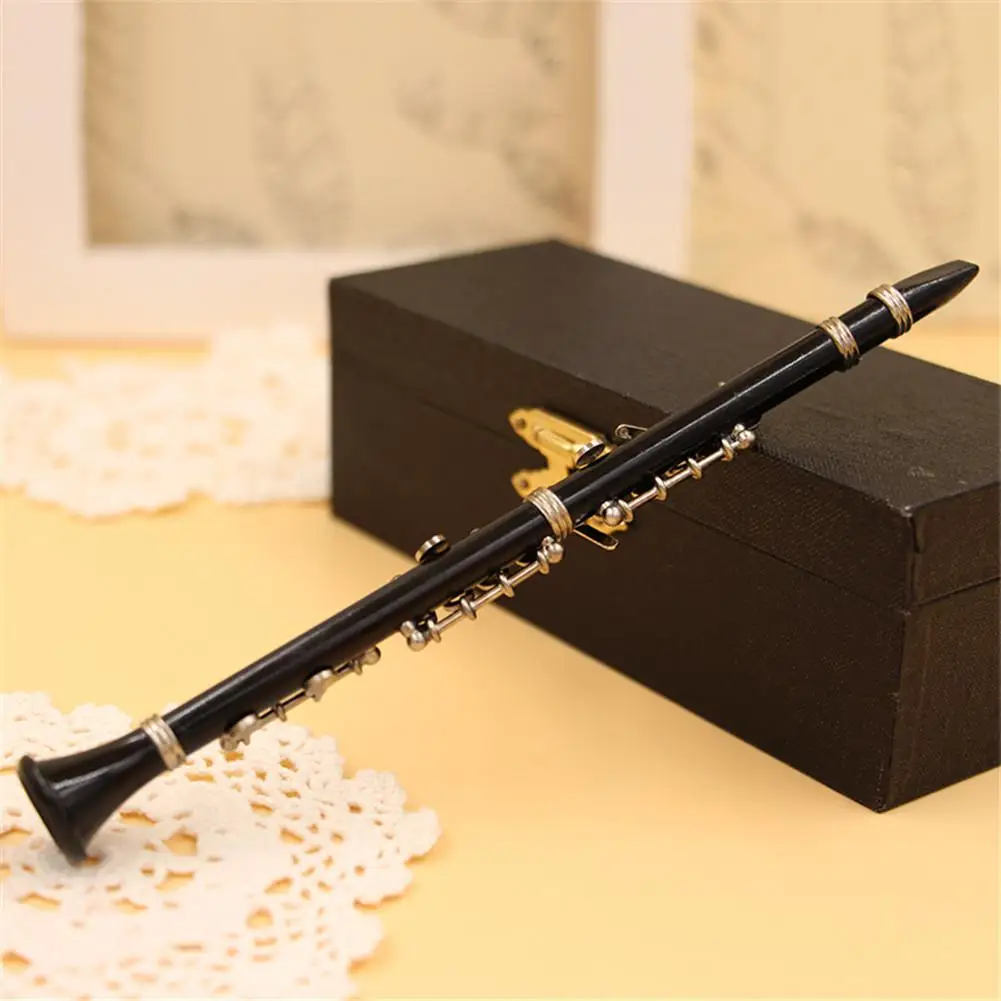 Модель мини-кларнета музыкальный инструмент Миниатюрный Настольный Декор