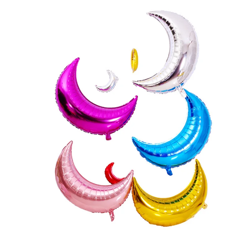 

30 Inch Moon Aluminum Foil Balloon Star Festival Valentines Day Wedding Holiday Children Birthday Decorative Balloon