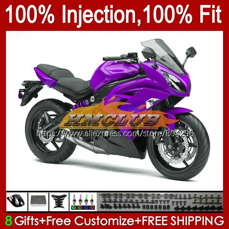 

Инъекция для KAWASAKI NINJA 650R ER-6F 2012 2013 2014 2015 2016 115No.41 ER6 F ER 6F ER6F 12 13 Глянцевый Фиолетовый 14 15 16 обтекатель