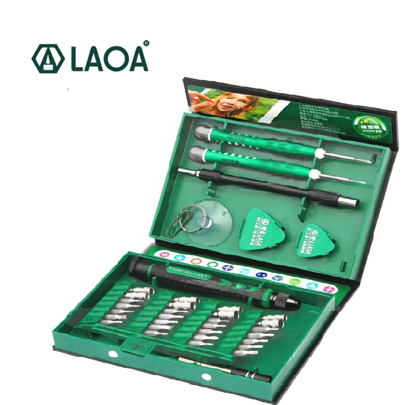 

LAOA Precise Screwdrivers Set 38 in 1 Repair Tools Kit Tools Repair for Cell Phones Clock Watch LA613138